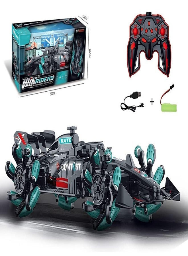 Bhavenu Hand Sensor Stunt Toy Car Remote Control Smoke Car with LED Lights for Kids 1:14 Fog Stunt Drift Rc Car High Speed Racer Remote Control 25KM/H 2.4Ghz 360° Rotation Fast Stunt Toy Car,Multi - Image 2